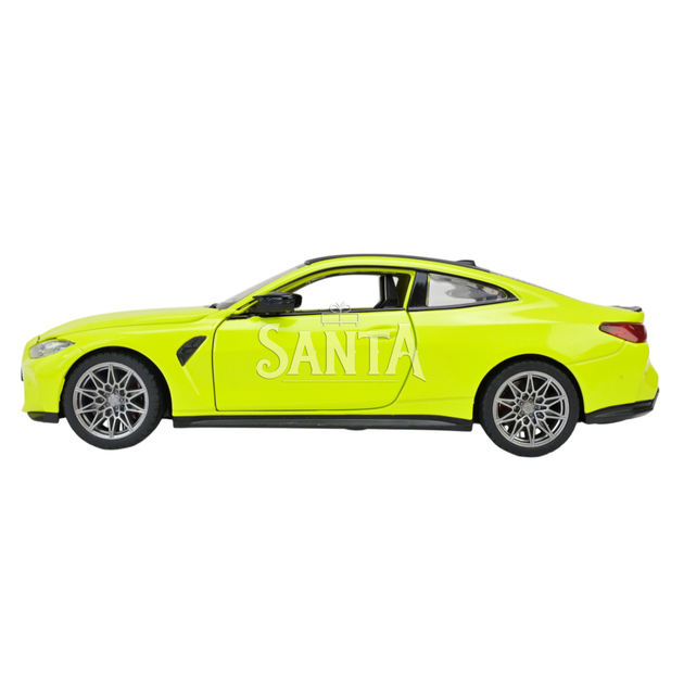 Машина метал BMW M4 БМВ зелена 1:24 світло звук відкр.двері 20*7,5