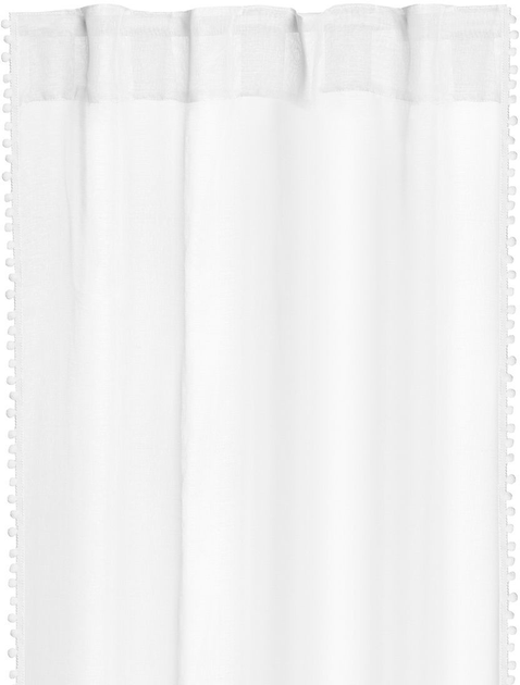 Фіранка Homla Adi з помпонами Біла 140x250 см (5902869985205) - зображення 2