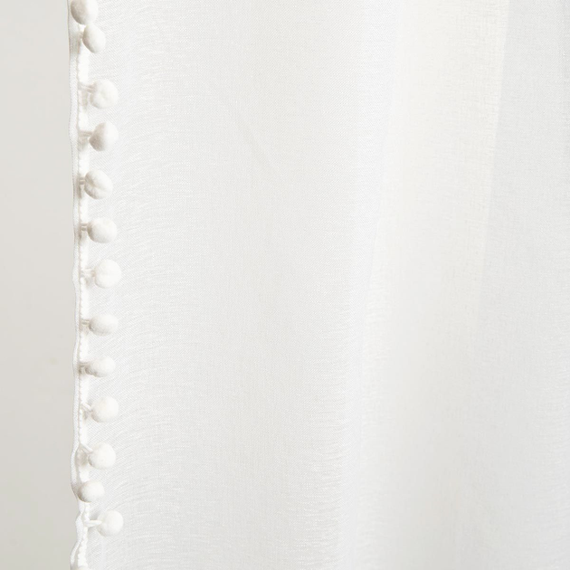 Фіранка Homla Adi з помпонами Біла 140x250 см (5902869985205) - зображення 6