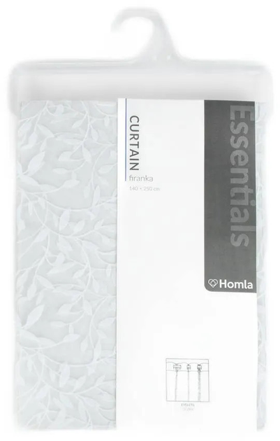 Фіранка Homla B2 Essentials на кільцях з візерунком біла 140x250 см (5906496717697) - зображення 2