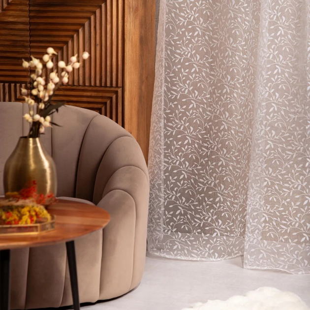 Фіранка Homla B2 Essentials на кільцях з візерунком біла 140x250 см (5906496717697) - зображення 6