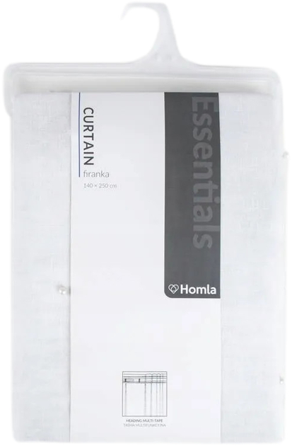 Фіранка Homla B2 Essentials Milan з перлинами біла 140x250 см (5906496717710) - зображення 2