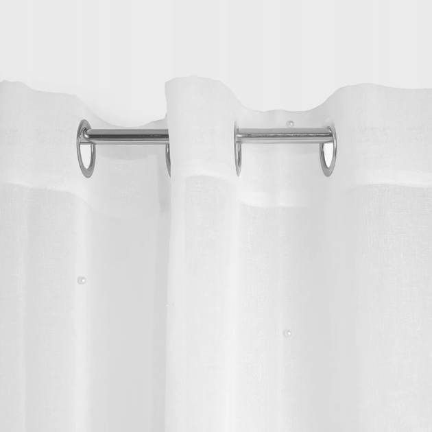 Фіранка Homla B2 Essentials Milan на кільцях з перлинами біла 140x250 см (5906496717727) - зображення 5
