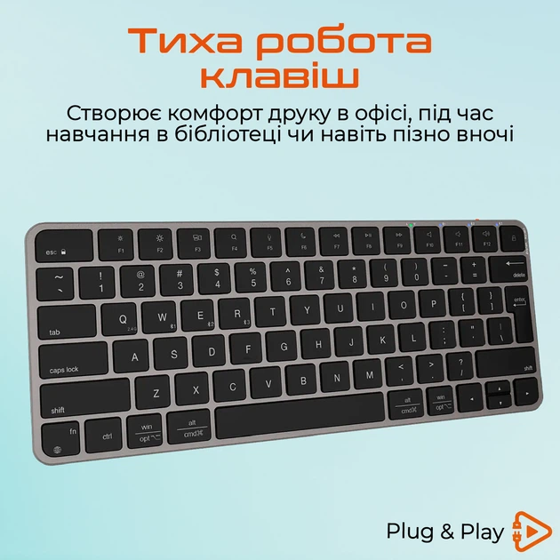 Клавиатура беспроводная Meetion K210 Bluetooth/Wireless Black (MT-K210MW-A-RUA) - изображение 2
