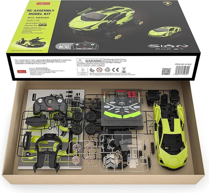 Гоночний автомобіль на радіокеруванні Rastar Lamborghini Sian R/C 1:18 (6930751319301) - зображення 11
