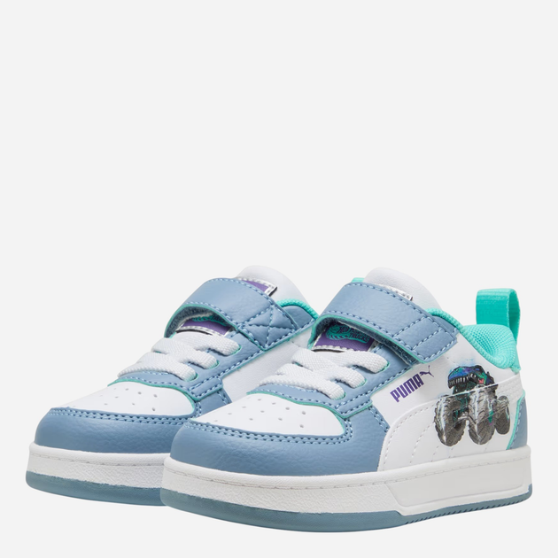 Sneakersy chłopięce na rzepy Puma Caven 2.0 Lo Hot Wheels 2 AC+ Inf C 40340701 24 (7UK) Białe (4069156711556) - obraz 2