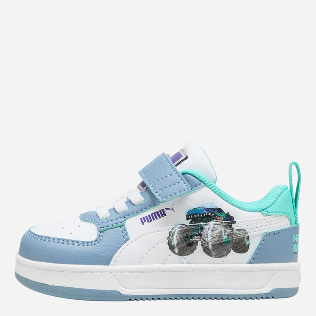 Sneakersy chłopięce na rzepy Puma Caven 2.0 Lo Hot Wheels 2 AC+ Inf C 40340701 25 (8UK) Białe (4069156711563) - obraz 1