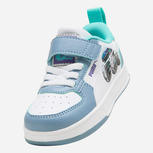 Sneakersy chłopięce na rzepy Puma Caven 2.0 Lo Hot Wheels 2 AC+ Inf C 40340701 26 (8.5UK) Białe (4069156711594) - obraz 4