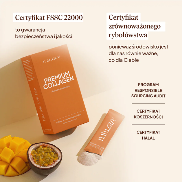 Suplement diety Natu.Care Collagen Premium 5000 mg 7 saszetek Magno-marakuja (5905943691306) - obraz 3
