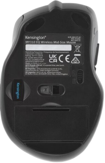 Mysz Kensington MY310S EQ Wireless Black (K72481WW) - obraz 3
