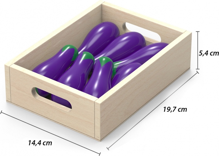 Zestaw drewnianych warzyw i owoców Viga 10 skrzynek 44523 (6927049021428) - obraz 2