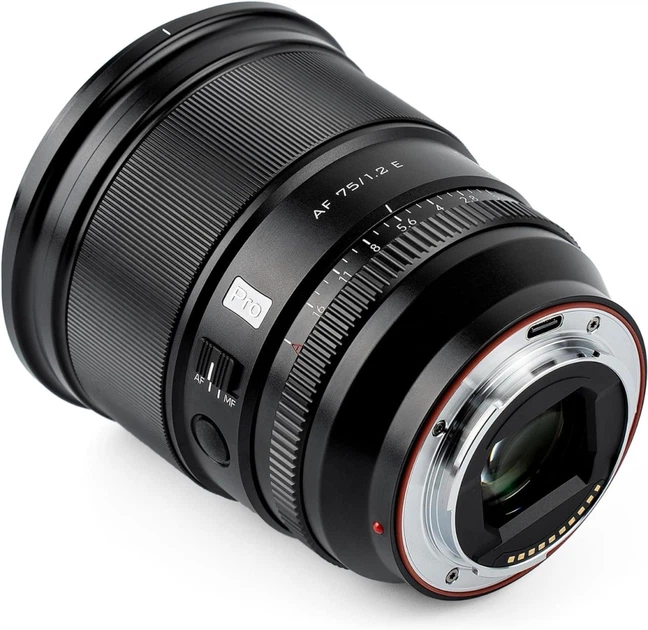 Об'єктив VILTROX AF 75 mm 1.2 Sony E-mount AF 75/1.2 E автофокусний Sony E-mount - зображення 5