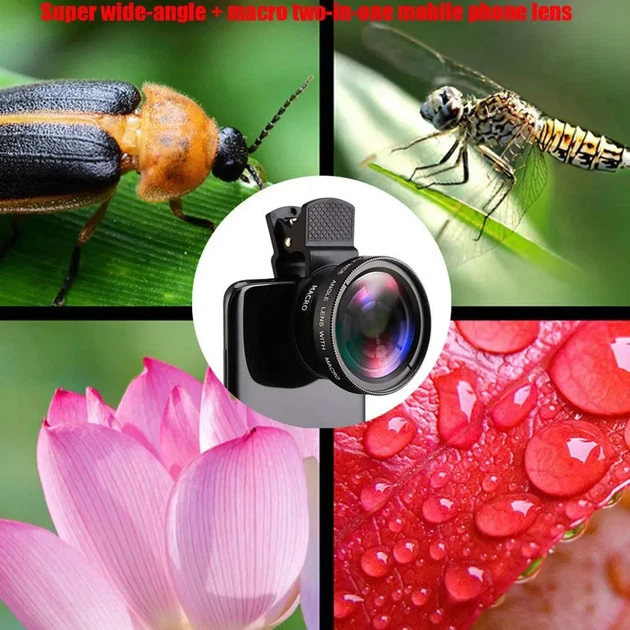 Насадка об'єктив макролінза для телефона 2 в 1 — 0,45X Phone Lens (макро + ширококутний) - зображення 7