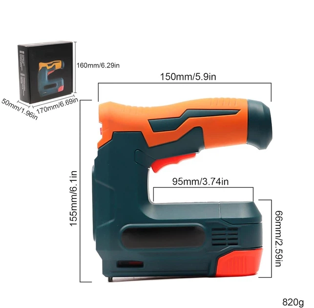 Цвяхозабивач степлер бездротовий 2-в-1 Cordless Nailer Stapler 21 в 1, акумуляторний - изображение 2