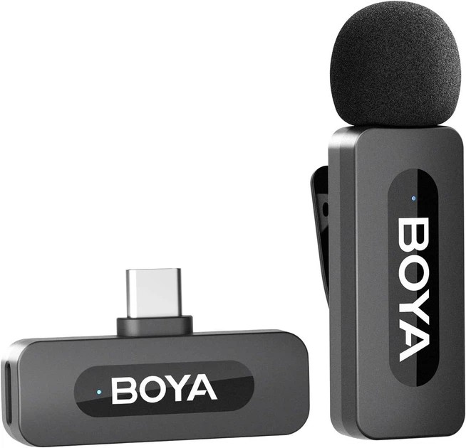 Бездротовий мікрофон BOYA BY-V10 USB-C для Android і ноутбука, шумозаглушення, 9 год - Фото 1 Бездротовий мікрофон BOYA BY-V10 USB-C для Android і ноутбука, шумозаглушення, 9 год - изображение 1