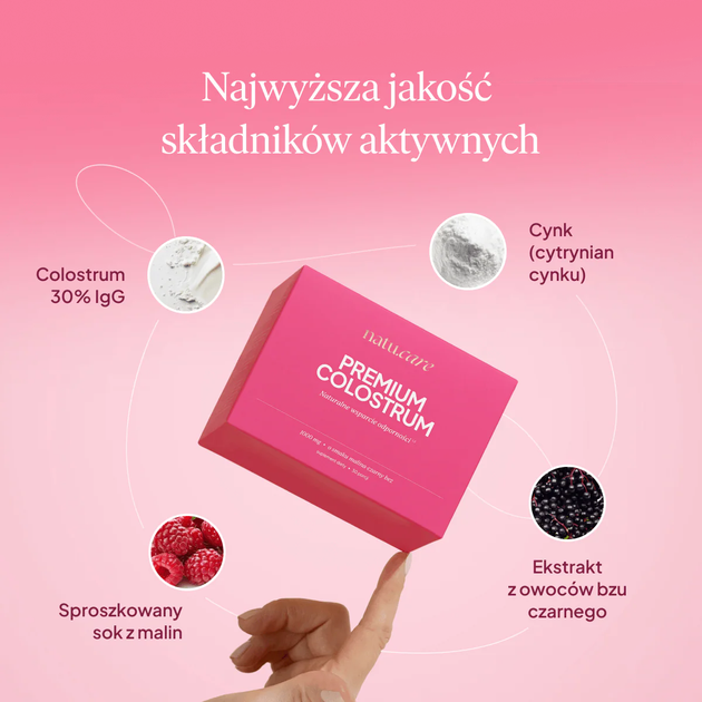 Харчова добавка Natu.Care Premium Colostrum 30 саше Малина та бузина (5905943690774) - зображення 7