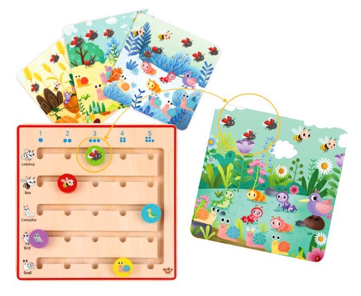 Drewniana gra Tooky Toy Nauka liczenia Zwierzątka TL776 (6972633370062) - obraz 5