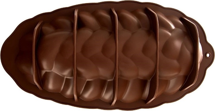 Forma do pieczenia chałki Orion Silline silikonowa brązowa 41 cm (8592381183707) - obraz 5