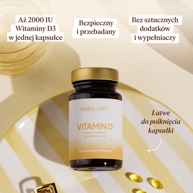 Харчова добавка Natu.Care Вітамін D3 2000 МО 90 капсул (5905943690644) - зображення 4