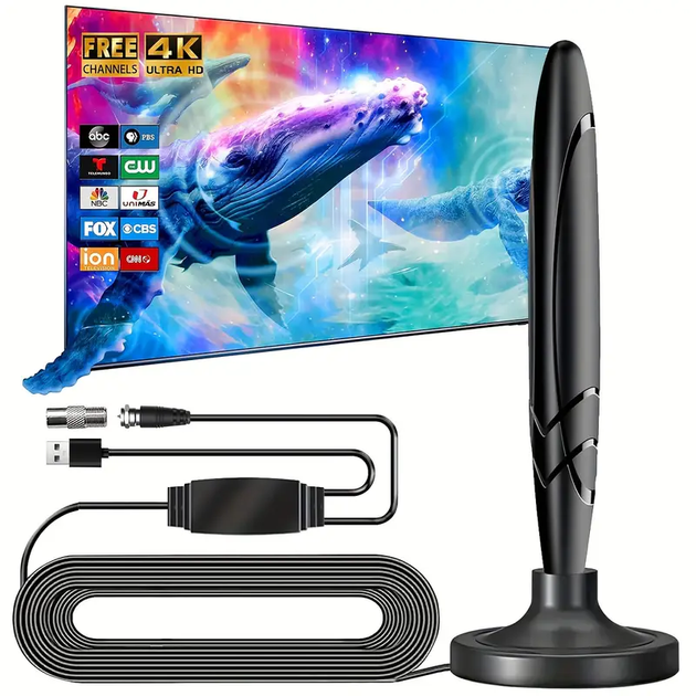 ТВ-антенна для Т2 с усилением телевизионная антенна Digital DVB-T2 антенна HD TV Antenna Mini 1080p - изображение 2