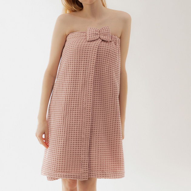 Рушник Homla Vaffel банний на липучці рожевий 145x75 см (5904183849195) - зображення 4