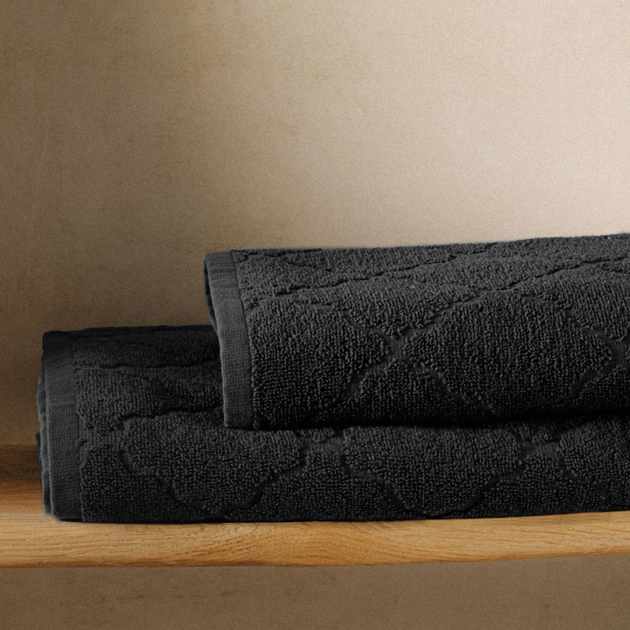 Рушник Homla Samine бавовняний з марокканською конюшиною чорний 70x130 см (5902869997574) - зображення 9