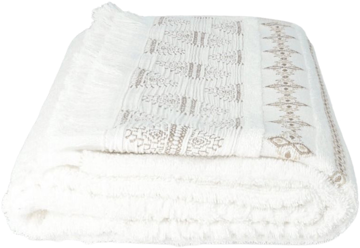 Рушник Homla Basic Solta бавовняний з бахромою білий 70x130 см (5904183811000) - зображення 2