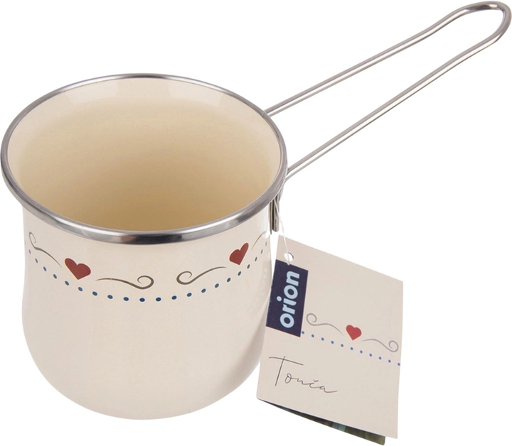 Tygielek do kawy Orion Tonca emaliowany 600 ml Kremowy (8592381228576) - obraz 5