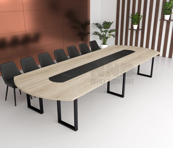Стіл для переговорів Mister Loft Атлант Line 550*200 на 20-22 осіб Дуб Сонома Світлий - Чорний (57780283) - изображение 2
