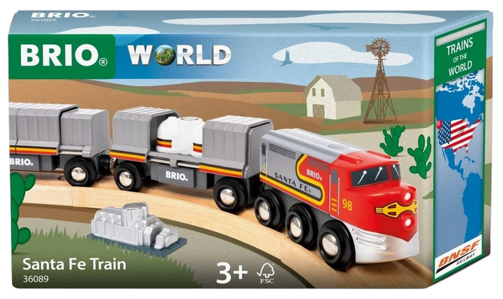 Поїзд для залізниці Brio 36089 Pociąg Santa Fe (7312350360899) - зображення 1
