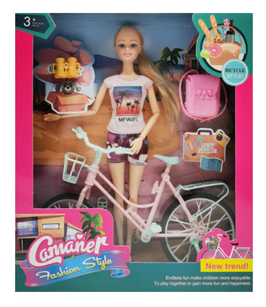 Lalka Swede na rowerze z akcesoriami (5902496211746) - obraz 1