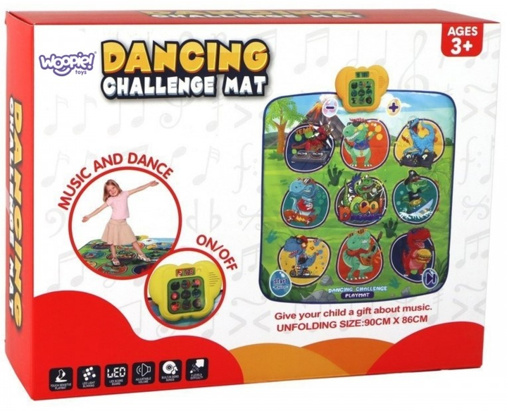 Mata muzyczna Woopie Zręcznościowa Gra Taneczna Dinozaury (5906280653422) - obraz 1