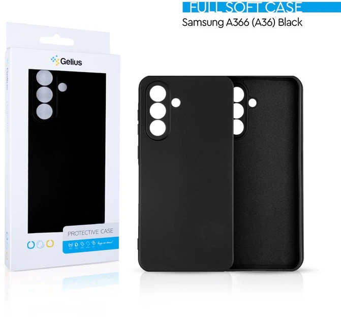 Чехол для смартфона Samsung Galaxy A36 (A366) Gelius Full Soft Case Black (2099901003867) - изображение 2