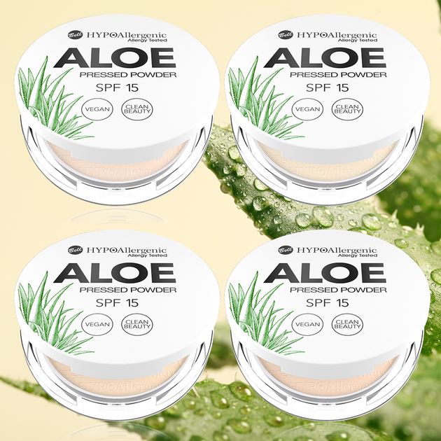 Пудра прессованная Bell Hypo Allergenic Aloe Pressed Powder SPF15 Vegan 04 Honey, 5 г - изображение 4