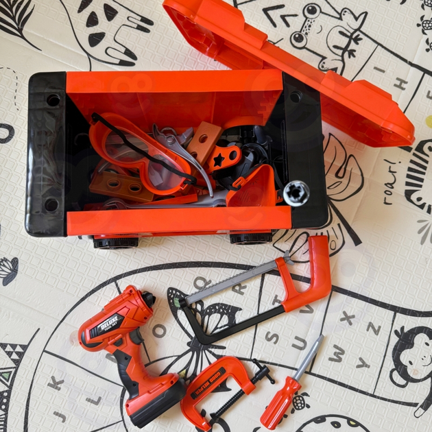 Мобільна скриня для інструментів дитяча Woopie 2 в 1 65 елементів (5906280653545) - зображення 6