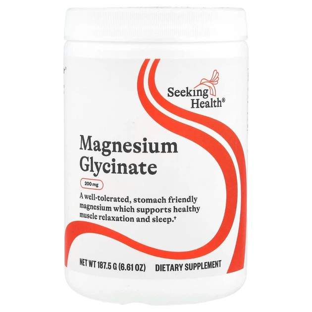 Мінерали Seeking Health Магній гліцинат у порошку 200 мг Magnesium Glycinate Powder 250 гр - Фото 4 Мінерали Seeking Health Магній гліцинат у порошку 200 мг Magnesium Glycinate Powder 250 гр - зображення 4