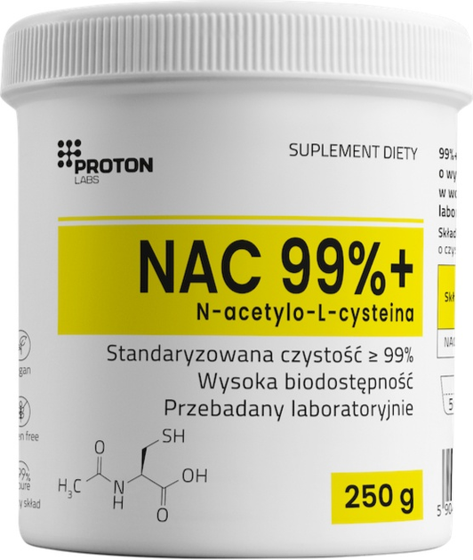 Дієтична добавка Proton Labs NAC N-ацетил-L-цистеїн 99% 250 г (5904209824861) - зображення 1