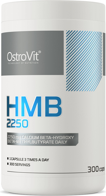 Дієтична добавка OstroVit HMB 2250 мг 300 капсул (5903933911885) - зображення 1
