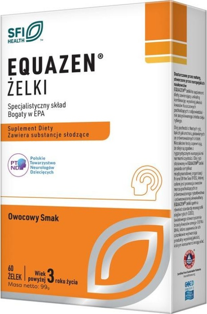 Suplement diety QPharma Equazen Żelki o smaku owocowym 60 szt (5060072606451) - obraz 1
