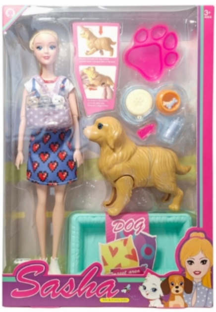 Lalka Swede z psem w ciąży i akcesoriami (5902496211388) - obraz 1