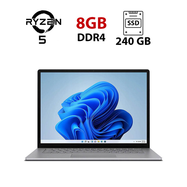 Ноутбук Microsoft Surface Laptop 3 1873 / 15" (1920x1080) IPS Touch / AMD Ryzen 5 3580U (4 (8) ядра по 2.1 - 3.7 GHz) / 8 GB DDR4 / 240 GB SSD / AMD Radeon Vega 9 Graphics / WebCam б/у - Фото 1 Ноутбук Microsoft Surface Laptop 3 1873 / 15" (1920x1080) IPS Touch / AMD Ryzen 5 3580U (4 (8) ядра по 2.1 - 3.7 GHz) / 8 GB DDR4 / 240 GB SSD / AMD Radeon Vega 9 Graphics / WebCam б/у - изображение 1