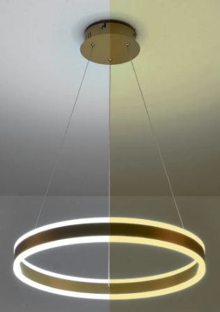 Світлодіодна люстра Esllse підвісна з пультом та додатком STELLA 64W R-APP-400x1200-GOLD/WHITE-220-IP20 - Фото 2 Світлодіодна люстра Esllse підвісна з пультом та додатком STELLA 64W R-APP-400x1200-GOLD/WHITE-220-IP20 - зображення 2