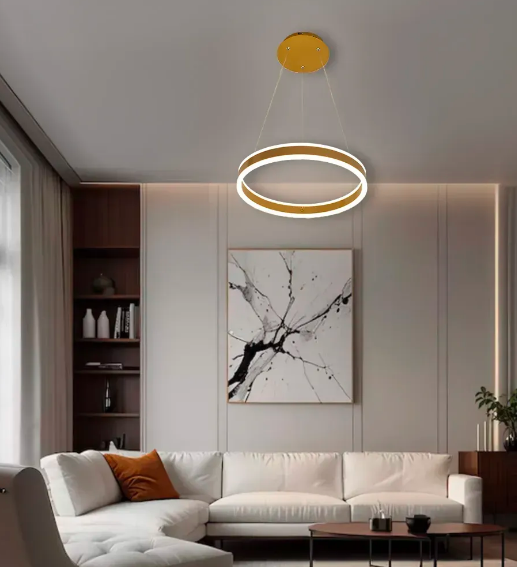 Світлодіодна люстра Esllse підвісна з пультом та додатком STELLA 64W R-APP-400x1200-GOLD/WHITE-220-IP20 - Фото 9 Світлодіодна люстра Esllse підвісна з пультом та додатком STELLA 64W R-APP-400x1200-GOLD/WHITE-220-IP20 - зображення 9