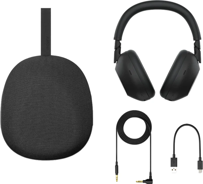 Навушники Over-ear Sony WH-1000XM6 BT 5.3, ANC, Hi-Res, AAC, LDAC, LC3, Wireless, Mic, Чорний - зображення 3