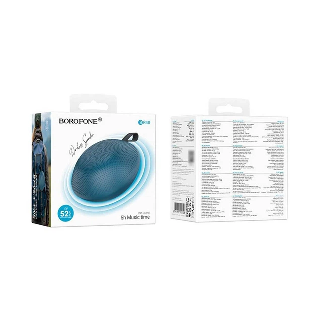 Портативная Bluetooth колонка Borofone BR48, BT5.4, TWS, 5W, 1200mAh, 5h, blue - изображение 3