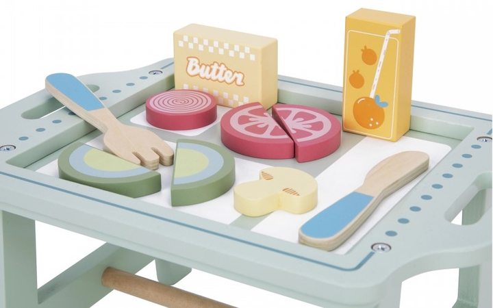Drewniany zestaw śniadaniowy i restauracja Woopie GREEN Zabawa w zamawianie z tacą i akcesoriami (5906280653477) - obraz 4