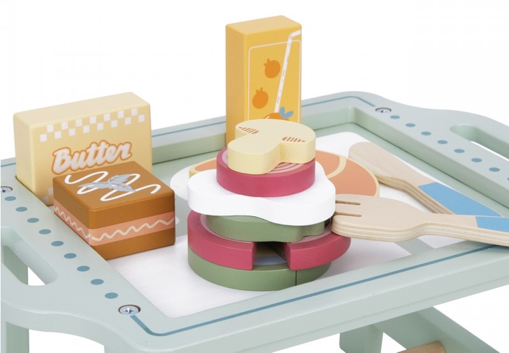 Drewniany zestaw śniadaniowy i restauracja Woopie GREEN Zabawa w zamawianie z tacą i akcesoriami (5906280653477) - obraz 5