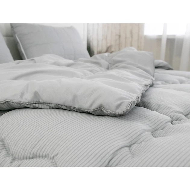 Одеяло Руно - Soft Line всесезонное серое евро 200x220 см 300 гр/м2 (28703) - изображение 5