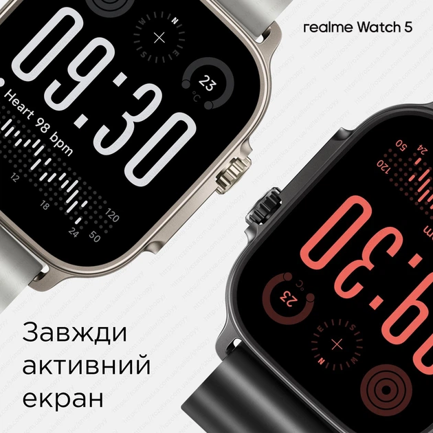 Смарт-часы Realme Watch 5 Titanium Black Global (RMW2501) - изображение 6