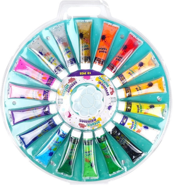 Набір акрилових фарб Free & Easy з палітрою 18 х 36 мл (8720573225359) - зображення 1